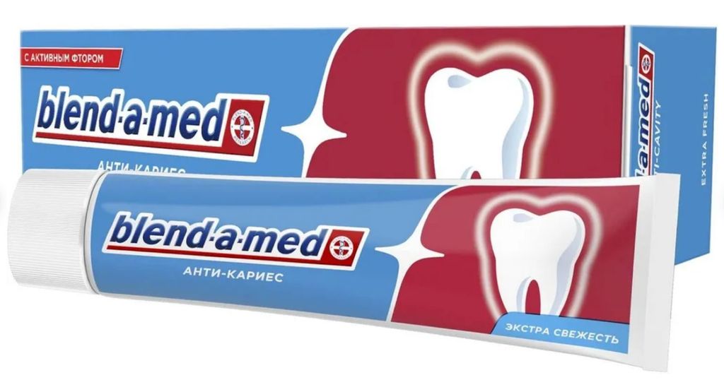 Blend-a-Med Зубная паста Анти-кариес Свежесть, паста зубная, с активным фтором, 100 мл, 1 шт. купить по цене от 189 руб в Сыктывкаре, заказать с доставкой в аптеку, инструкция по применению, отзывы, аналоги, Procter & Gamble