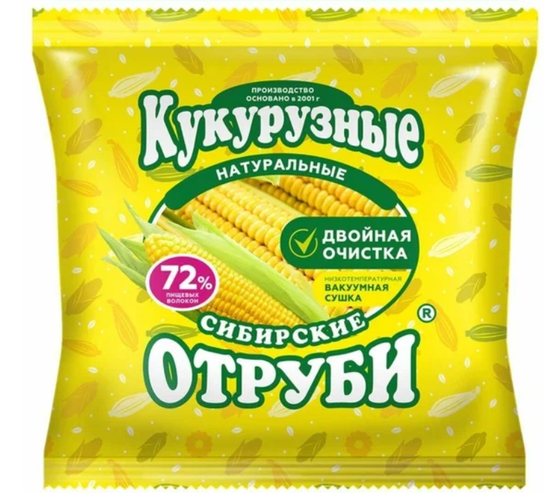 фото упаковки Сибирские отруби кукурузные натуральные