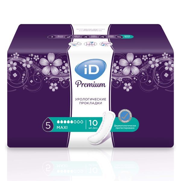 фото упаковки iD Premium Maxi прокладки урологические