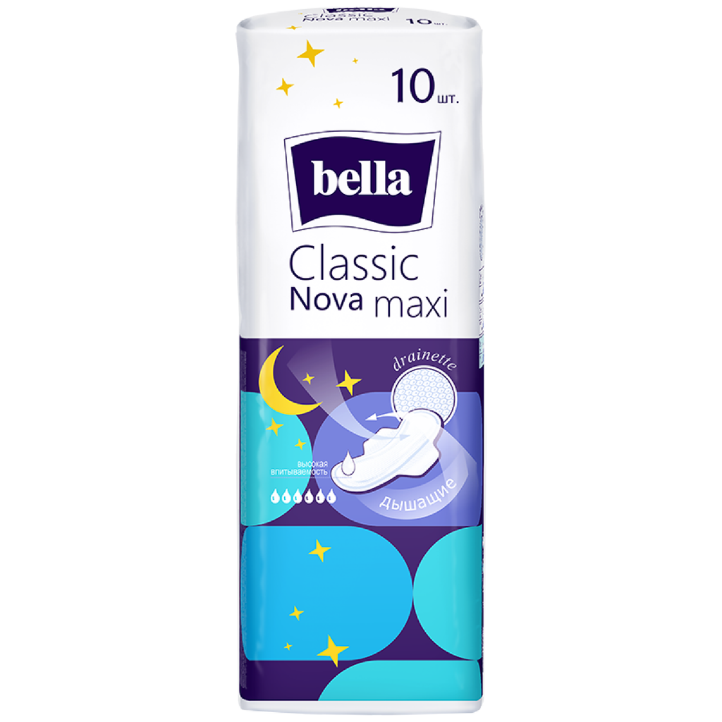 фото упаковки Bella Classic Nova Maxi Drainette Прокладки гигиенические
