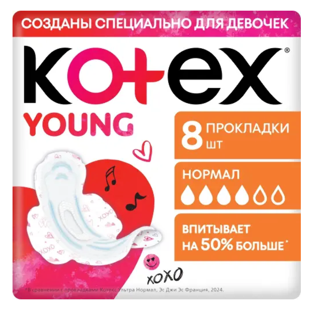 фото упаковки Kotex Young Normal прокладки для девочек