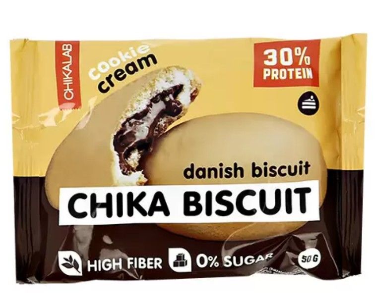 фото упаковки Chikalab Chika Biscuit Печенье протеиновое бисквитное Датский бисквит