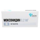 Моксонидин, 0,2 мг, таблетки, покрытые пленочной оболочкой, 90 шт.
