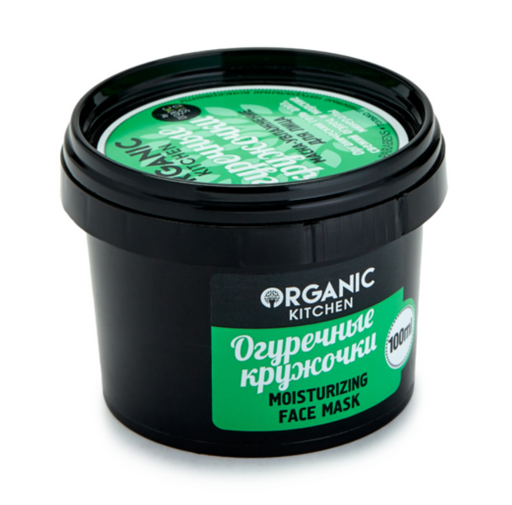 Organic Kitchen Маска-увлажнение для лица, маска, Огуречные кружочки, 100 мл, 1 шт.