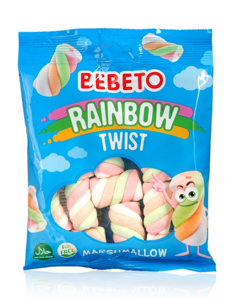 Bebeto суфле маршмеллоу Bebeto rainbow twist, 60 г, 1 шт.