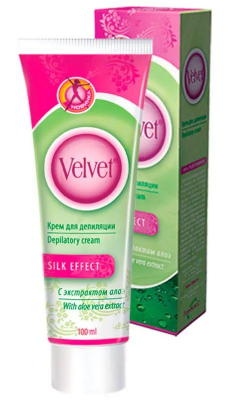 Velvet Крем для депиляции с экстрактом алоэ, крем-депилятор, 100 мл, 1 шт.