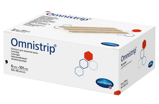 Omnistrip Полоски стерильные на операционные швы, 6х101мм, 500 шт.