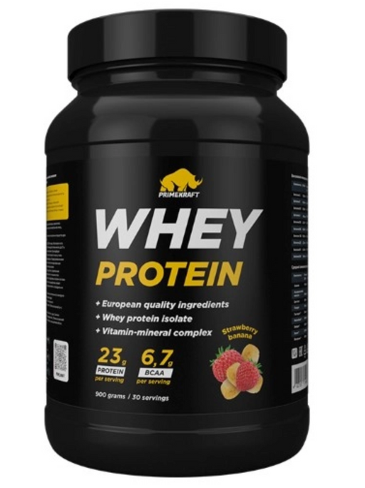 Prime kraft whey, порошок для приема внутрь, клубника банан, 900 г, 1 шт.