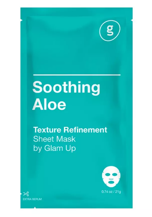 Glam Up Тканевая маска успокаивающая, тканевая маска для лица, с экстрактом алоэ, 1 шт.