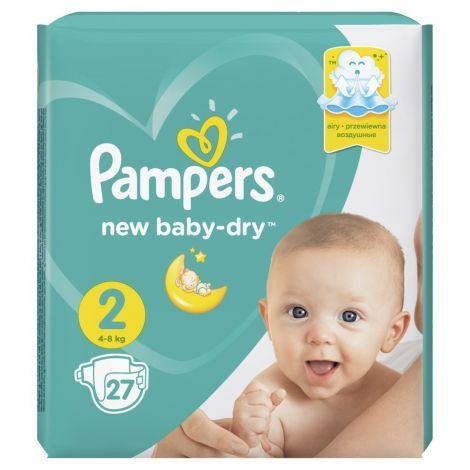 Pampers New baby-dry Подгузники детские, р. 2, 4-8 кг, 27 шт.