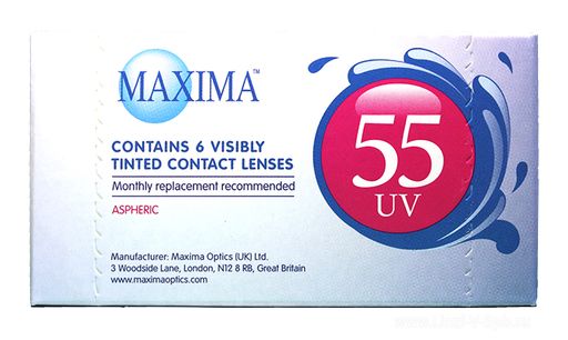 Maxima 55 UV Контактные линзы плановой замены, BC=8,6 d=14,2, D(-1.00), стерильно, 6 шт.
