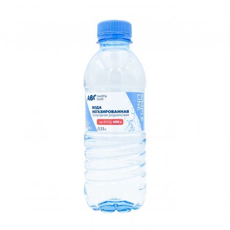 АВС хэлси фуд вода питьевая негазированная, вода питьевая негазированная, природная родниковая, 0.33 л, 1 шт.